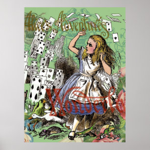 Alice Karten Wunderland Hutmacher Kaninchen  Poster