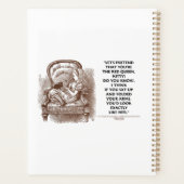 Alice Kitty Red Queen Du würdest Wonderland Zitat Planer (Rückseite)