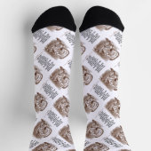 Alice Kitty Red Queen Du würdest Wonderland Zitat Socken (Oben)