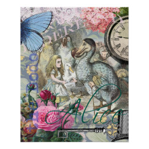 Alice Klassisches Wunderland Dodo Tenniel Kunst Poster