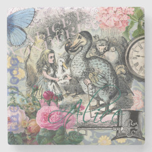 Alice Klassisches Wunderland Dodo Tenniel Kunst Steinuntersetzer