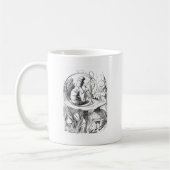 Alice konsultiert die Raupe Kaffeetasse (Links)