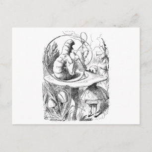 Alice konsultiert die Raupe Postkarte