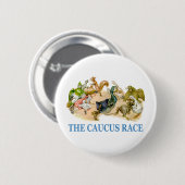 Alice läuft im Caucus-Rennen Button (Vorne & Hinten)