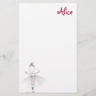 Alice - Little Dancer Personalisiert Stationery Briefpapier