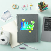 Alice-Logo mit Unicorn, Aufkleber (iPad Hülle)