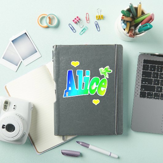 Alice-Logo mit Unicorn, Aufkleber (iPad Hülle)