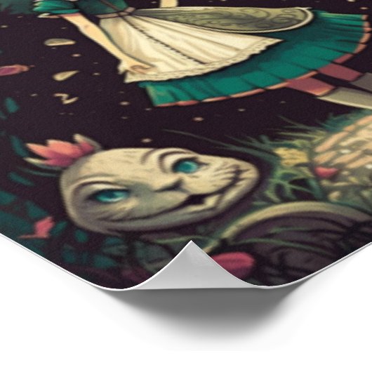 Alice Lost im Wunderland Poster (Ecke)
