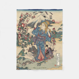 Alice Lost in Japan | Ukiyo-e Floating Wonderland Fleecedecke