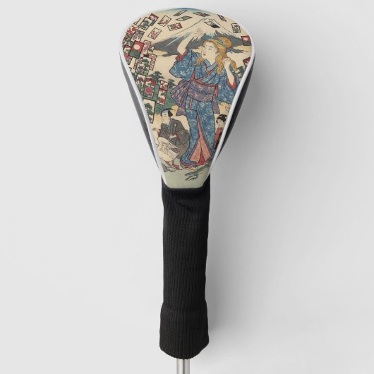 Alice Lost in Japan | Ukiyo-e Floating Wonderland Golf Headcover (Vorderseite)