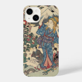 Alice Lost in Japan | Ukiyo-e Floating Wonderland iPhone 14 Hülle