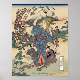 Alice Lost in Japan | Ukiyo-e Floating Wonderland Poster