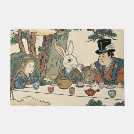 Alice Lost in Japan | Ukiyo-e Mad Tea Party Fußmatte