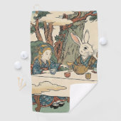 Alice Lost in Japan | Ukiyo-e Mad Tea Party Golfhandtuch (Insitu)