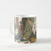 Alice Lost in Japan | Ukiyo-e Mad Tea Party Kaffeetasse (Vorderseite Links)
