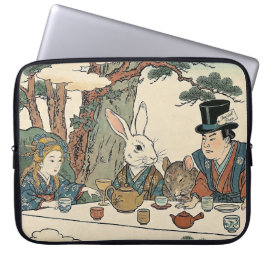 Alice Lost in Japan | Ukiyo-e Mad Tea Party Laptopschutzhülle