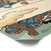 Alice Lost in Japan | Ukiyo-e Mad Tea Party Poster (Ecke)