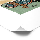 Alice Lost in Japan | Ukiyo-e Mad Tea Party Poster (Ecke)