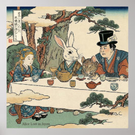 Alice Lost in Japan | Ukiyo-e Mad Tea Party Poster