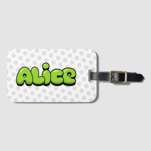 Alice Luggage Tag Gepäckanhänger (Vorderseite (Horizontal))