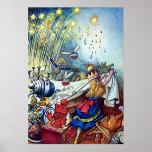 Alice macht das Tabellenposter hochgefahren Poster