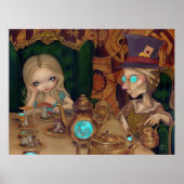 Alice & Mad Hatter steampunk Wunderland Print Poster (Vorne)
