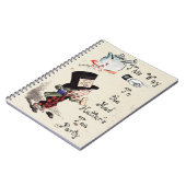 Alice - Mad Hatter Tea Party 1865 Notizblock (Linke Seite)