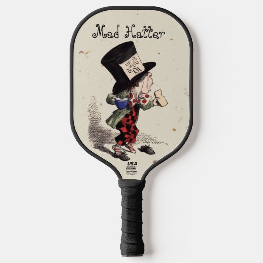 Alice -  Mad Hatter Tea Party 1865  Pickleball Schläger (Vorderseite)