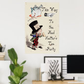 Alice - Mad Hatter Tea Party 1865 Poster (Heimbüro)