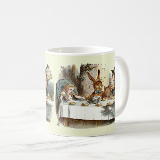 Alice Mad Hatter Tea Party Kaffeetasse (VorderseiteRechts)