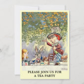 Alice Mad Hatter Tea Party Template Einladung (Vorderseite)