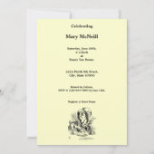 Alice Mad Hatter Tea Party Template Einladung (Rückseite)