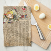 Alice, Mad Hatter und Rabbit Vintag Collage Quote Handtuch (Viertel Falte)