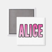 Alice Magnet (Vorderseite/Rückseite)