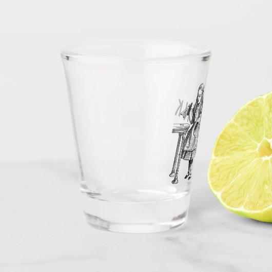 Alice-Märchenland trinken mich Schnapsglas (Links)
