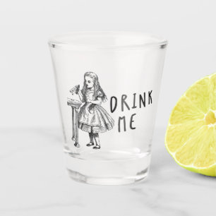 Alice-Märchenland trinken mich Schnapsglas