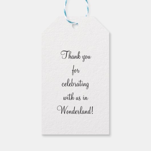 Alice Meets Cheshire Geschenkanhänger (Rückseite)