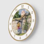 Alice Meets Humpty Dumpty in Wonderland. Große Wanduhr (Winkel)