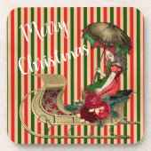 Alice Merry Christmas Getränkeuntersetzer (Vorderseite)