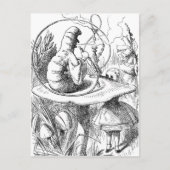 Alice mit Blick auf die Raupe Postkarte (Vorderseite)