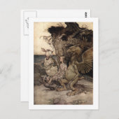 Alice mit dem Griffin und der Mock Turtle Postkarte (Vorne/Hinten)