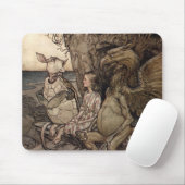 Alice mit dem Gryphon und der Scheinschildkröte Mousepad (Mit Mouse)