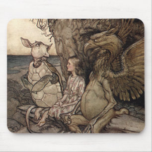 Alice mit dem Gryphon und der Scheinschildkröte Mousepad