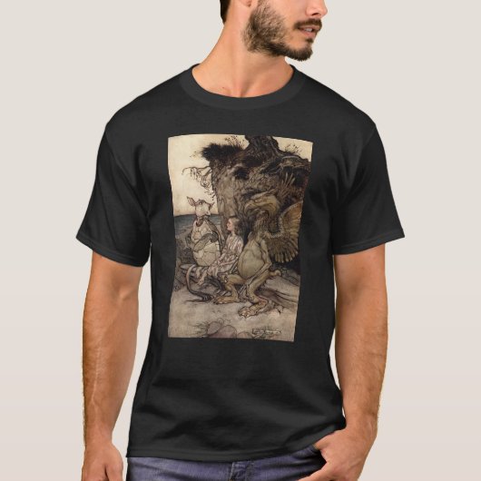 Alice mit dem Gryphon und der Scheinschildkröte T-Shirt (Vorderseite)