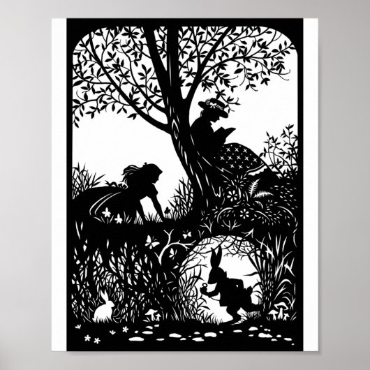 Alice mit dem Kaninchen-Poster Poster (Vorne)