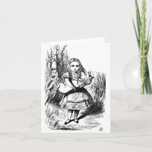 Alice mit dem Schwein Karte (Vorderseite)