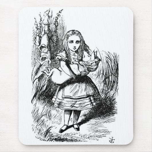 Alice mit dem Schwein Mousepad (Vorne)