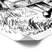 Alice mit dem Schwein Poster (Ecke)