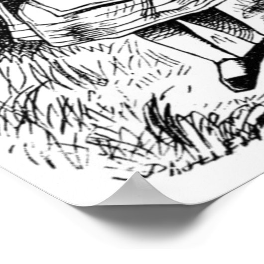 Alice mit dem Schwein Poster (Ecke)