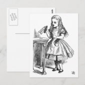 Alice mit der Flasche "Drink Me" Postkarte (Vorne/Hinten)